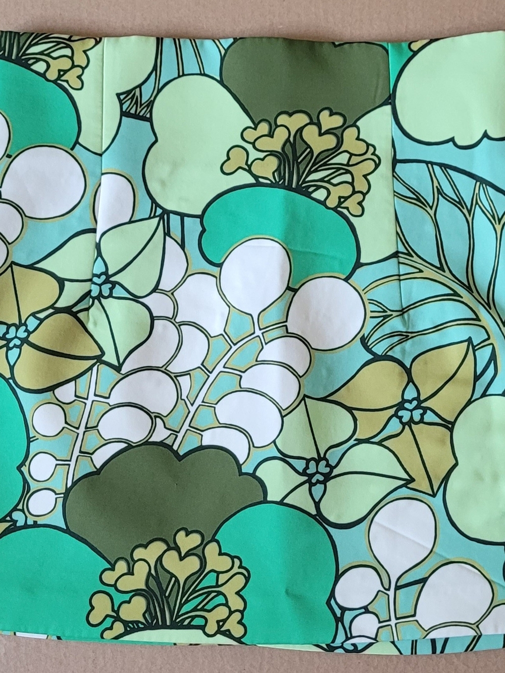 Zara Green Teal Floral Print Skirt